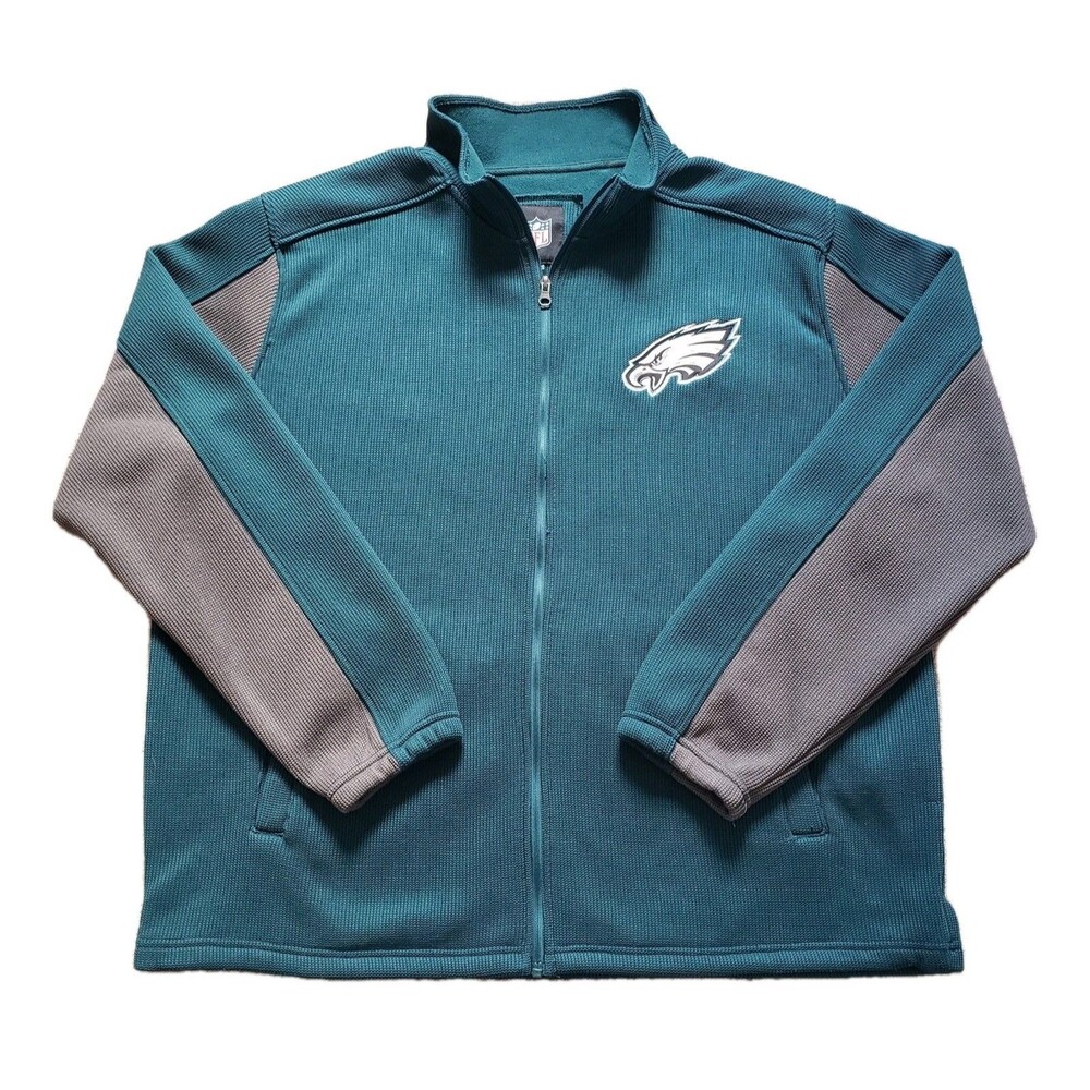 NFL G-III Philadelphia Eagles Size 2XL Mens Waffle Knit Full Zip Shirt Jacket